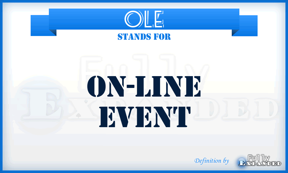 OLE - On-Line Event