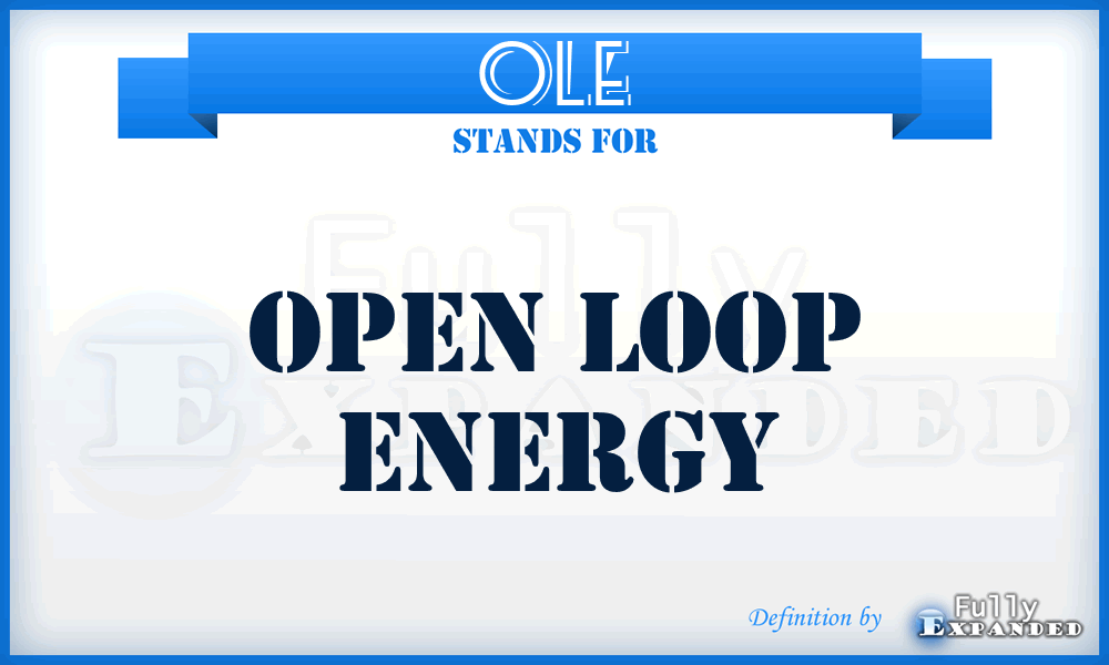 OLE - Open Loop Energy
