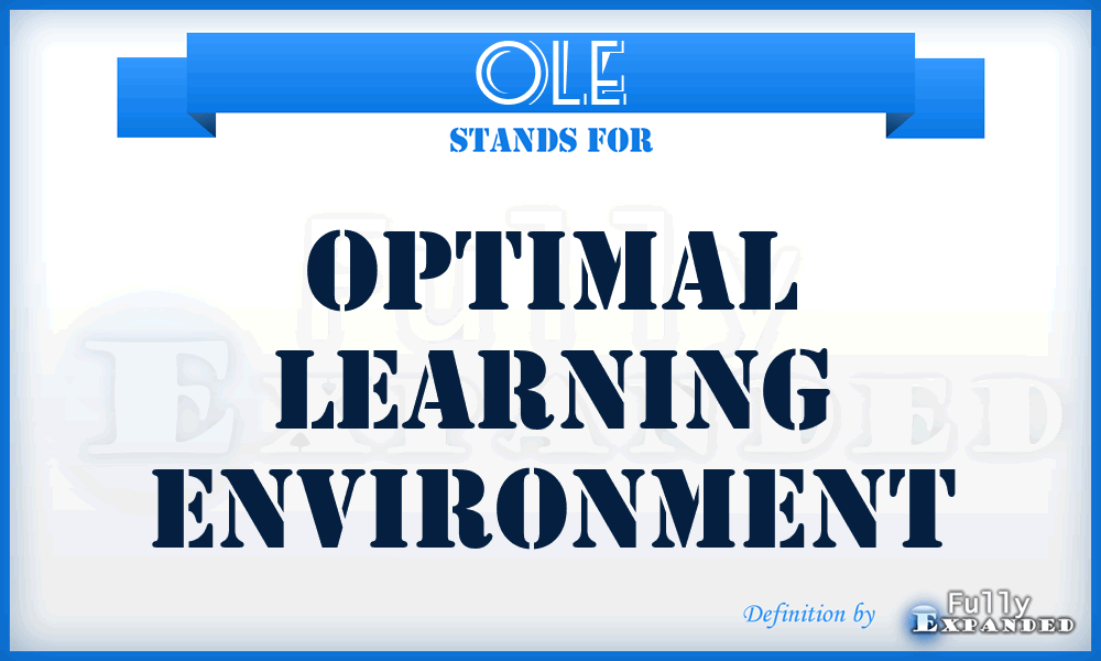 OLE - Optimal Learning Environment