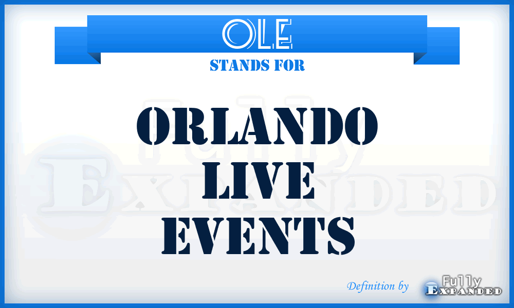 OLE - Orlando Live Events