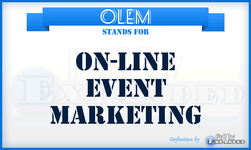 OLEM - On-Line Event Marketing