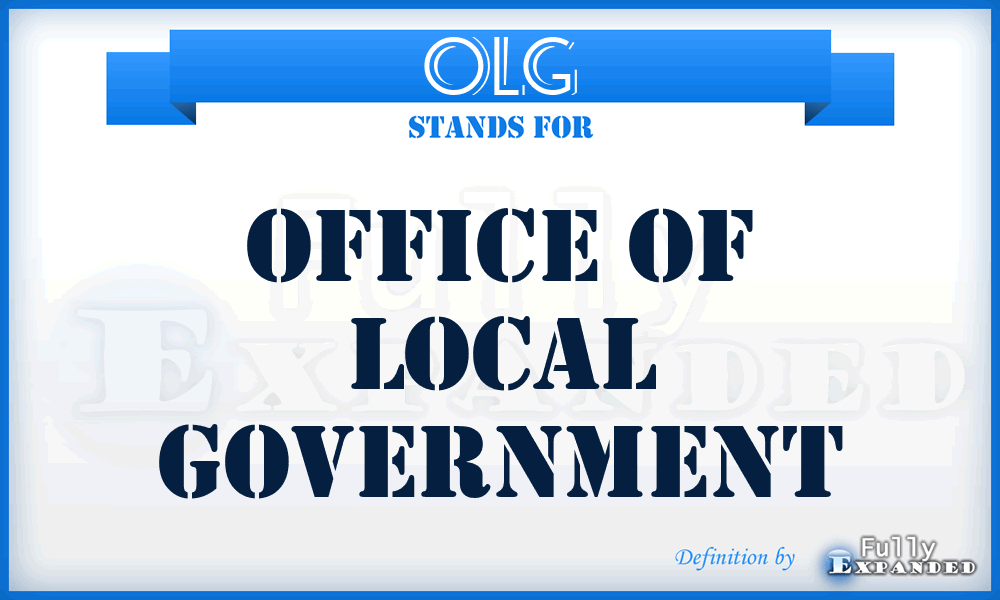 OLG - Office of Local Government