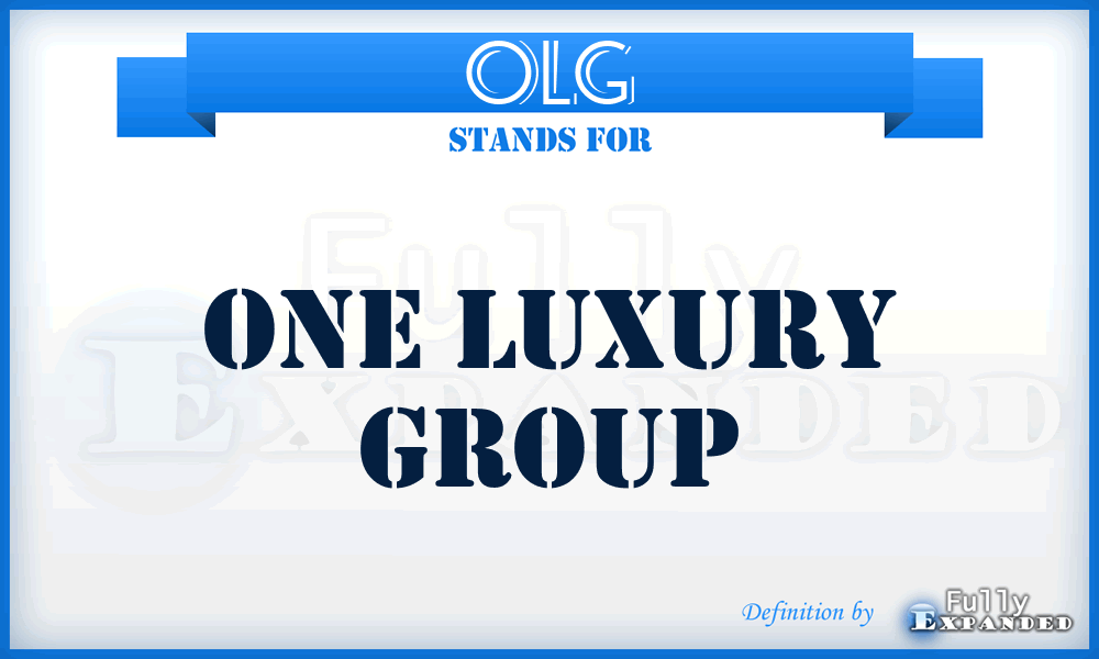 OLG - One Luxury Group