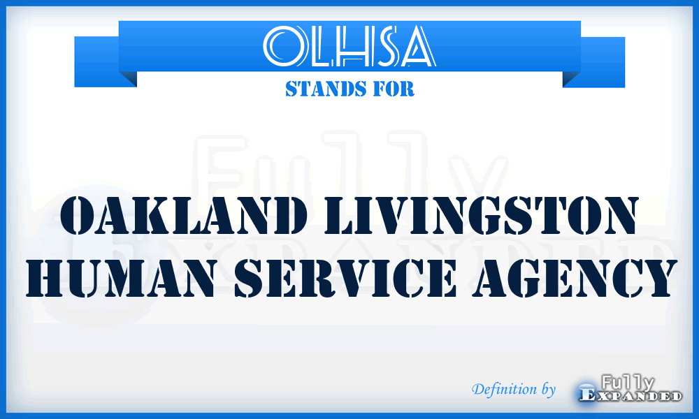 OLHSA - Oakland Livingston Human Service Agency