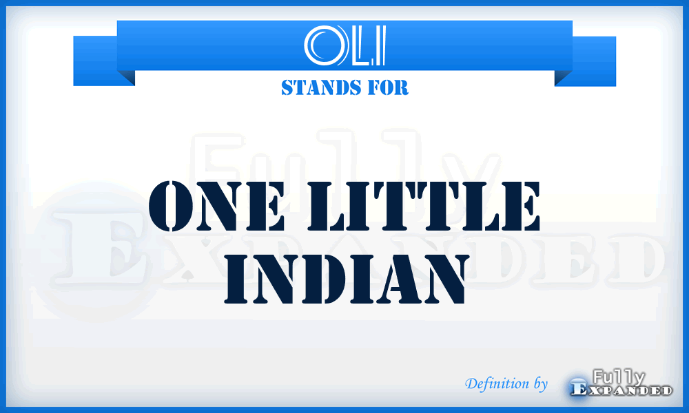 OLI - One Little Indian