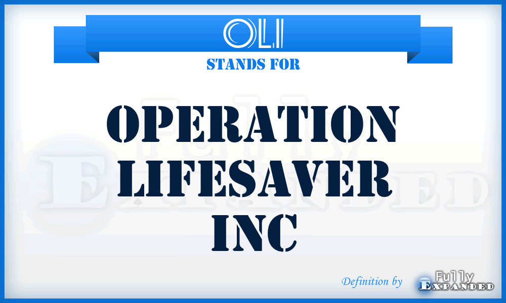 OLI - Operation Lifesaver Inc