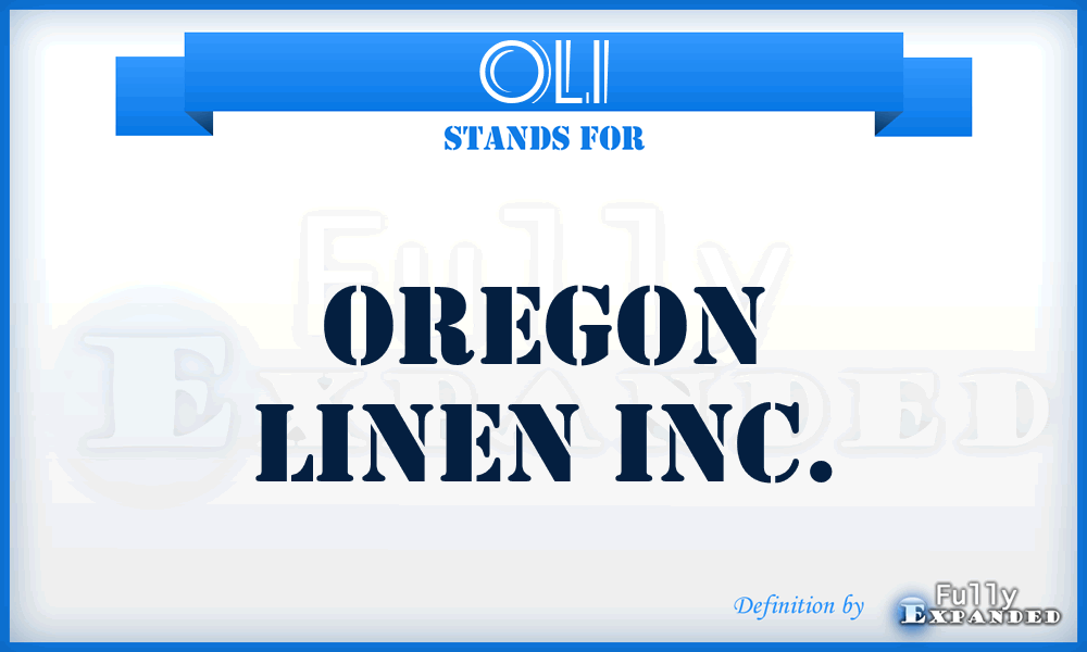 OLI - Oregon Linen Inc.