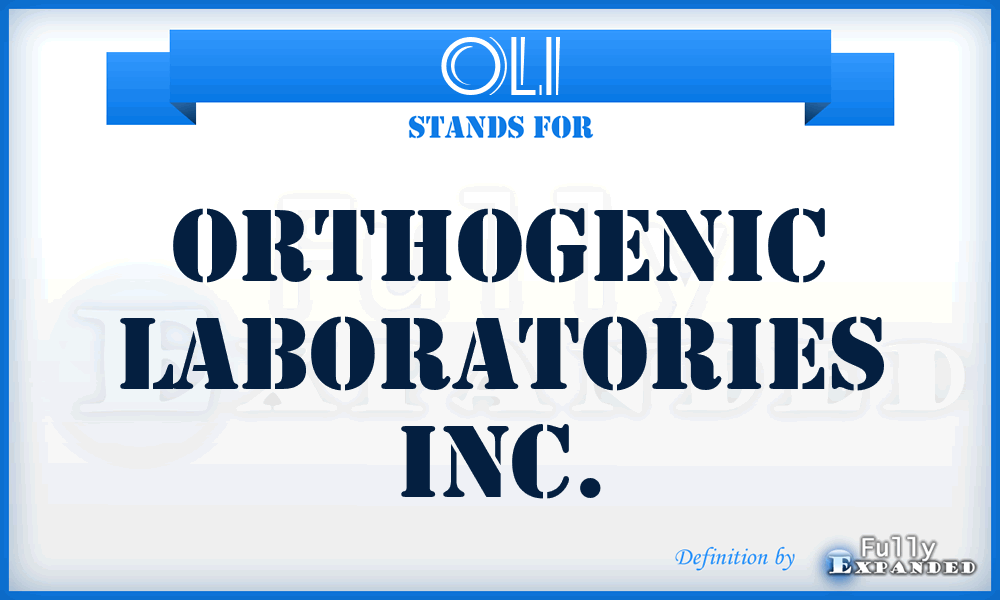 OLI - Orthogenic Laboratories Inc.