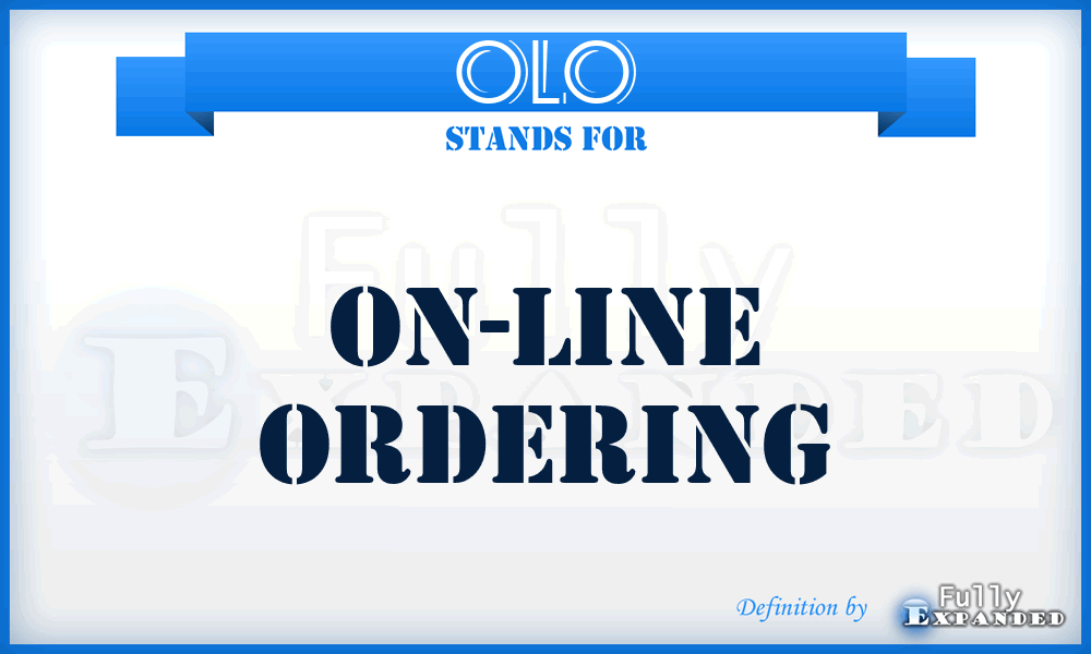 OLO - On-Line Ordering