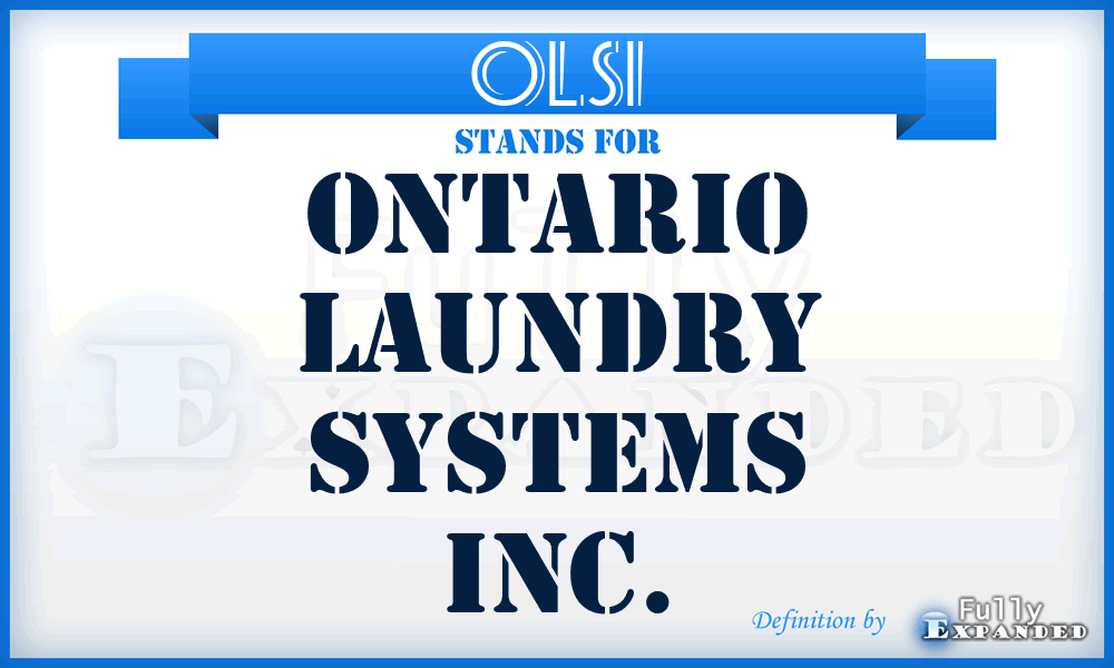 OLSI - Ontario Laundry Systems Inc.