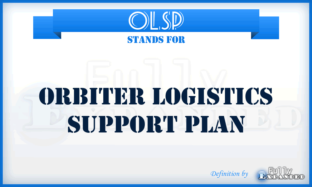 OLSP - Orbiter Logistics Support Plan
