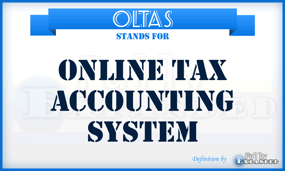 OLTAS - Online Tax Accounting System