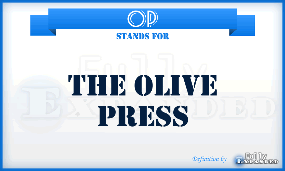 OP - The Olive Press