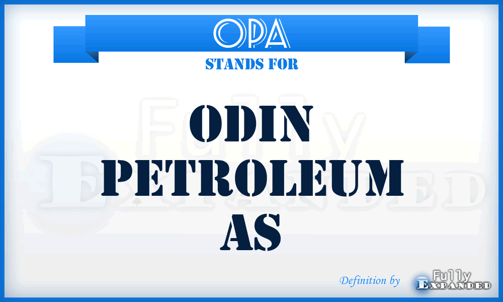 OPA - Odin Petroleum As