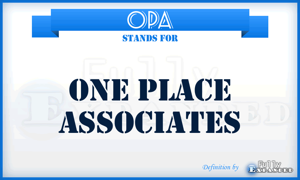OPA - One Place Associates