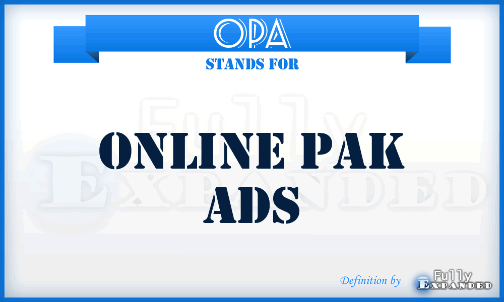 OPA - Online Pak Ads