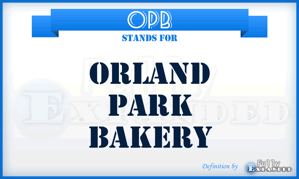 OPB - Orland Park Bakery