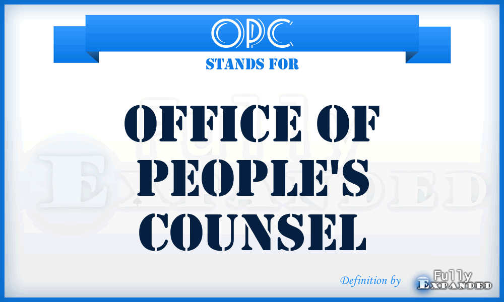 OPC - Office Of People's Counsel