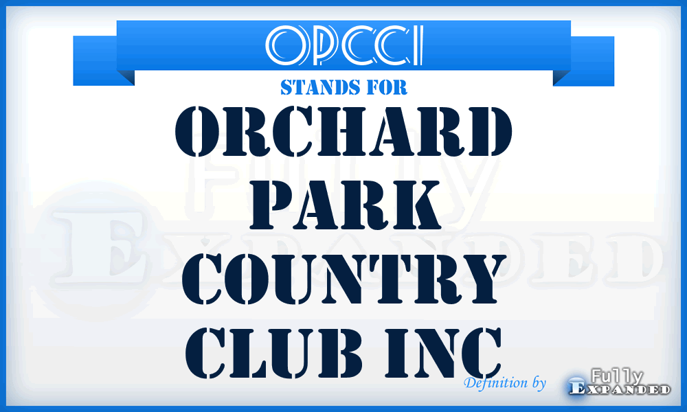 OPCCI - Orchard Park Country Club Inc