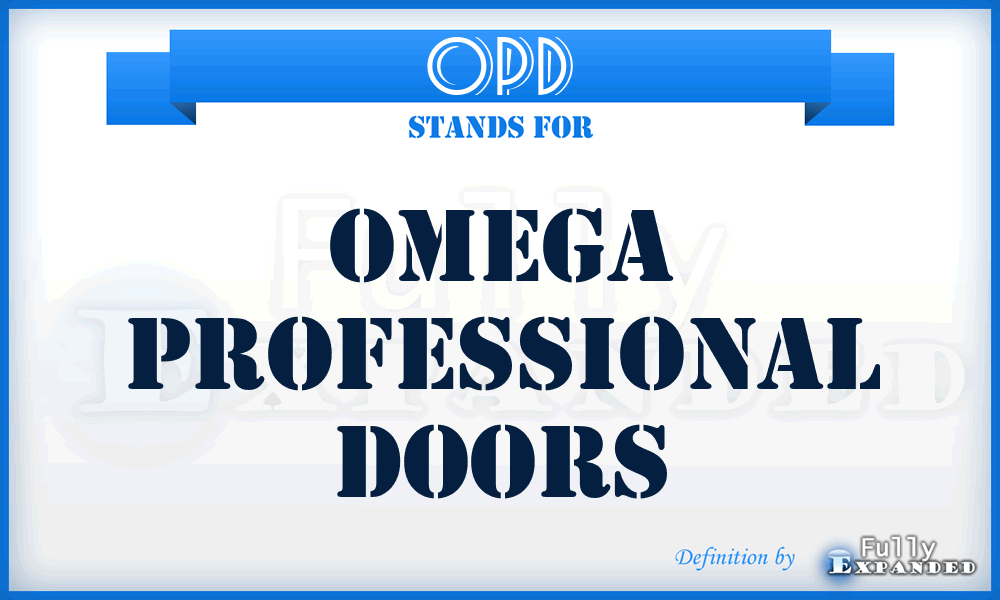 OPD - Omega Professional Doors
