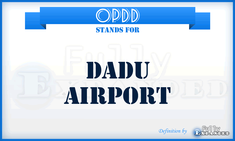 OPDD - Dadu airport