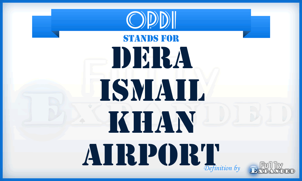 OPDI - Dera Ismail Khan airport