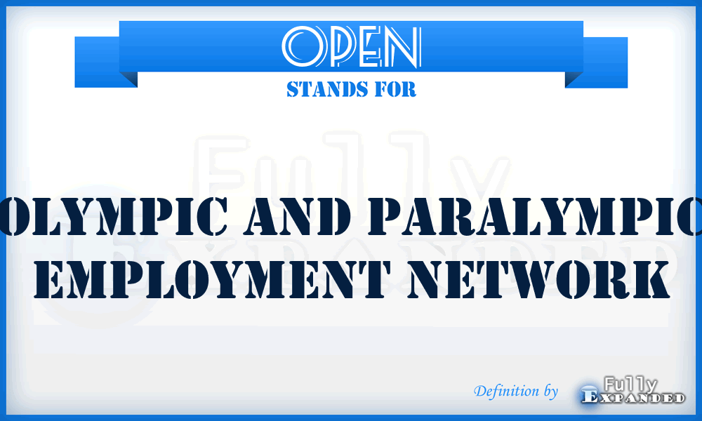 OPEN - Olympic and Paralympic Employment Network