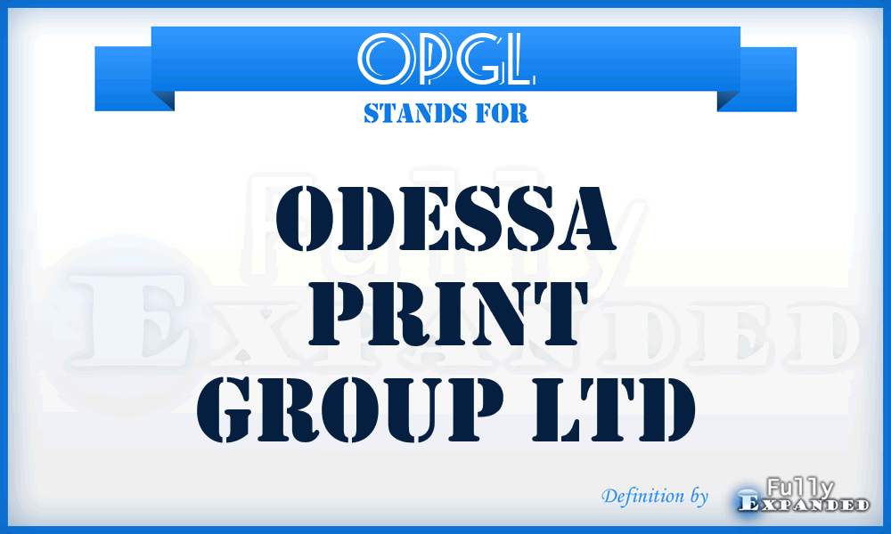 OPGL - Odessa Print Group Ltd