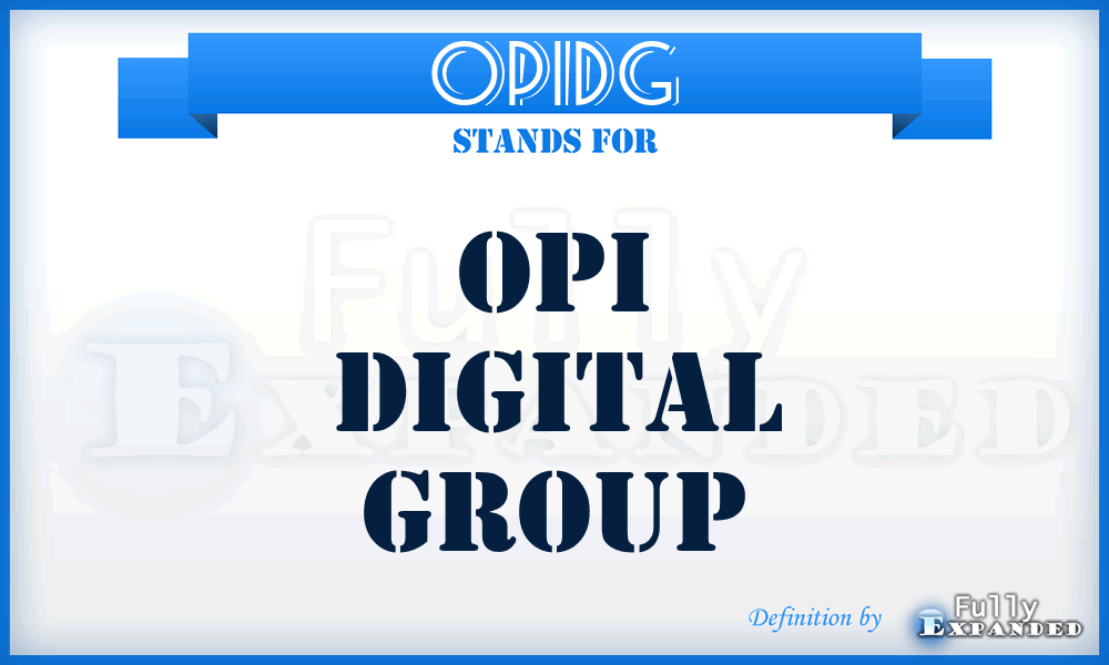 OPIDG - OPI Digital Group