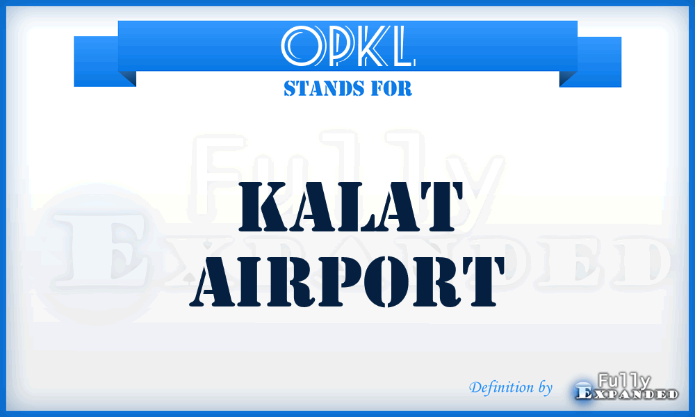 OPKL - Kalat airport