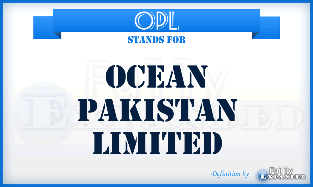 OPL - Ocean Pakistan Limited