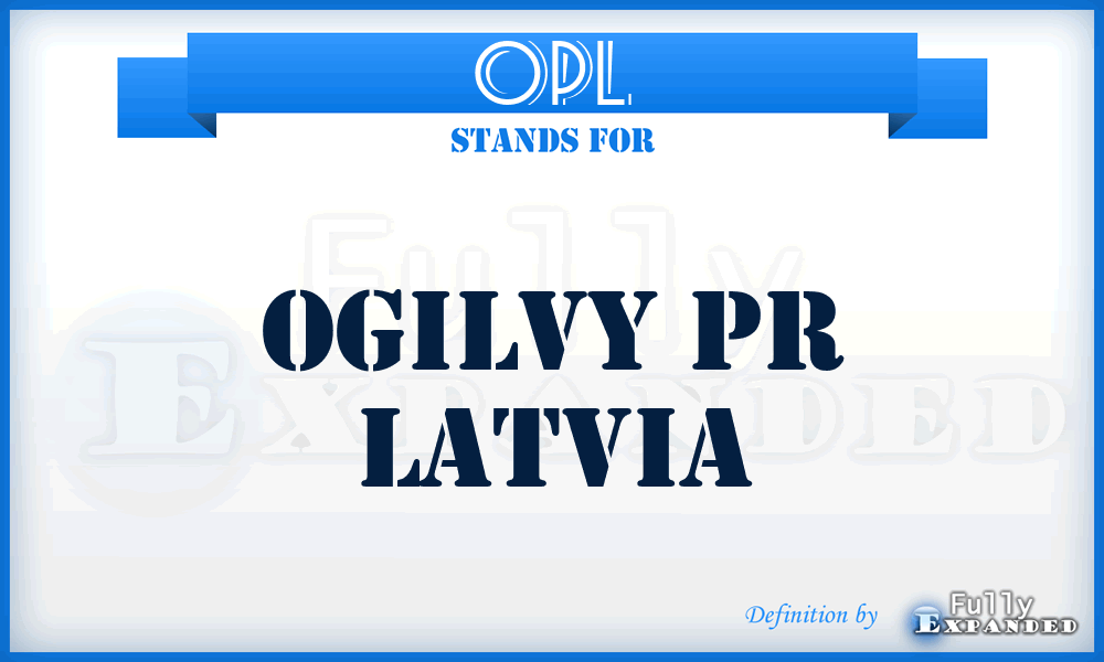 OPL - Ogilvy Pr Latvia