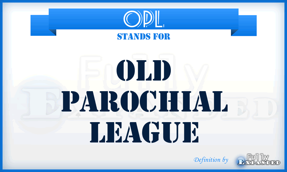 OPL - Old Parochial League