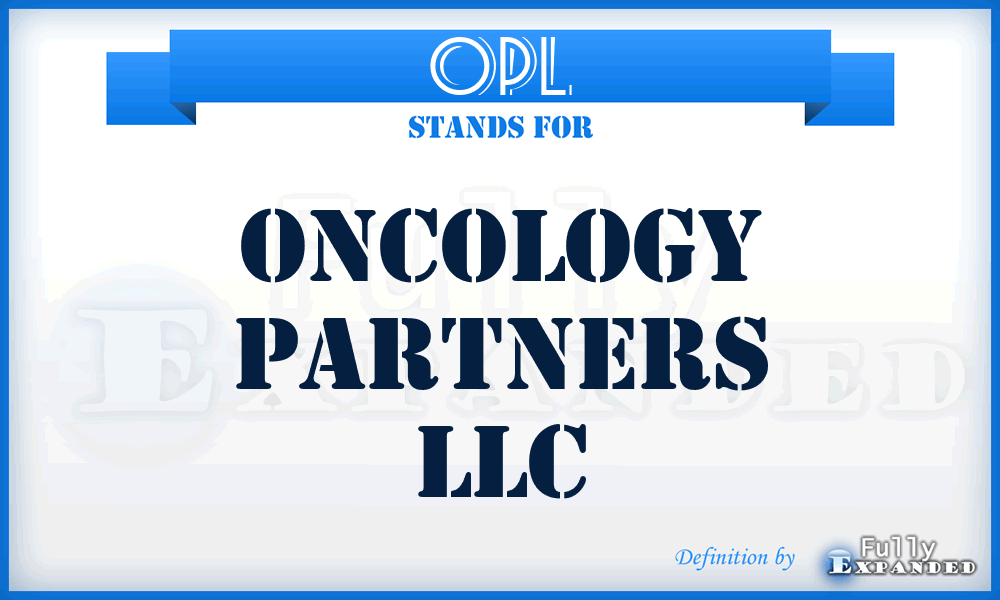 OPL - Oncology Partners LLC