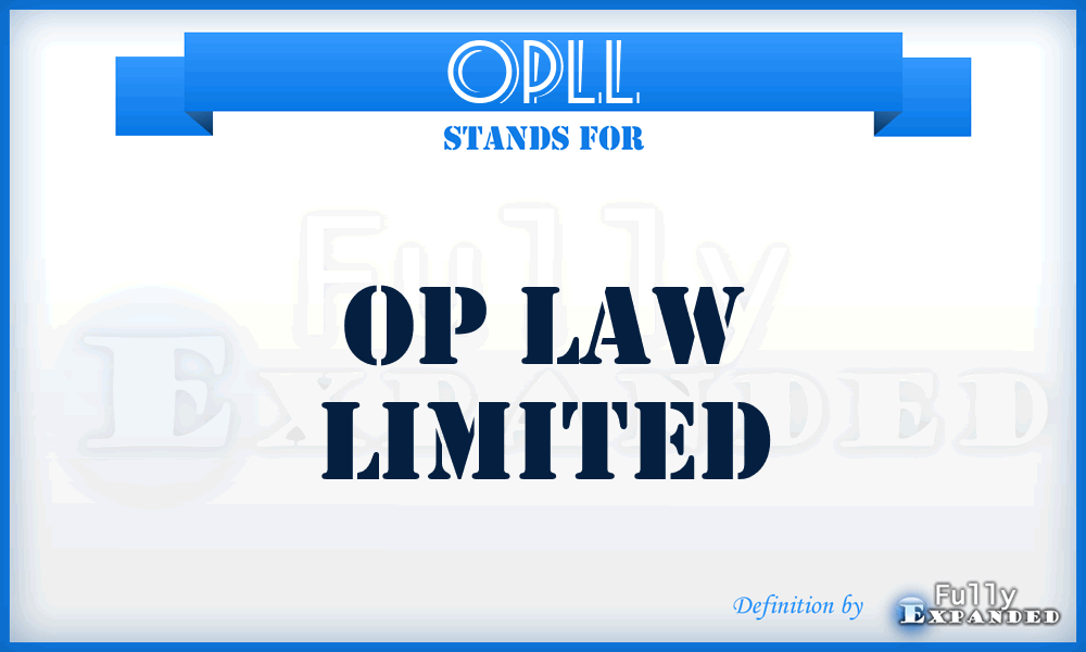 OPLL - OP Law Limited