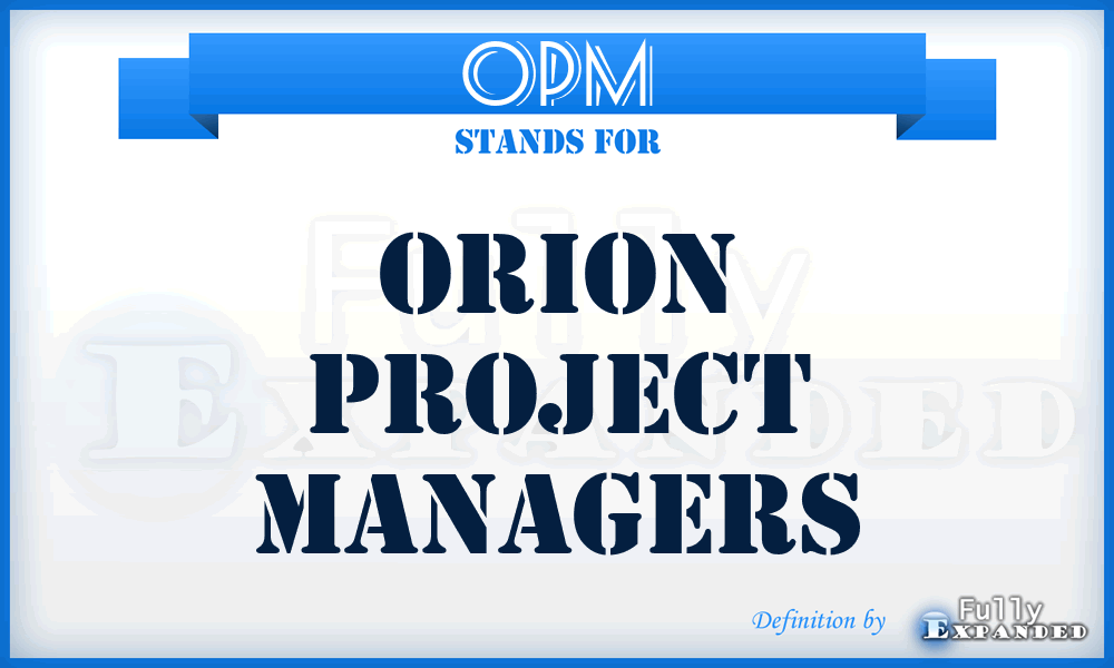 OPM - Orion Project Managers