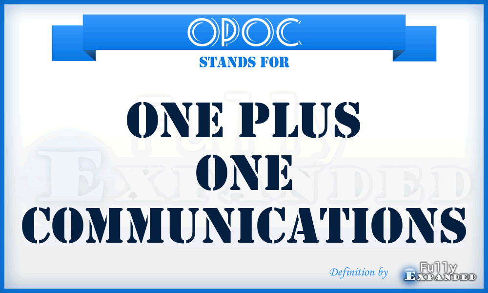 OPOC - One Plus One Communications