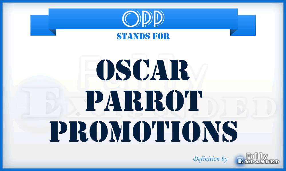 OPP - Oscar Parrot Promotions