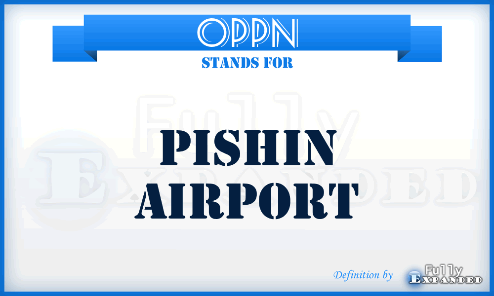 OPPN - Pishin airport