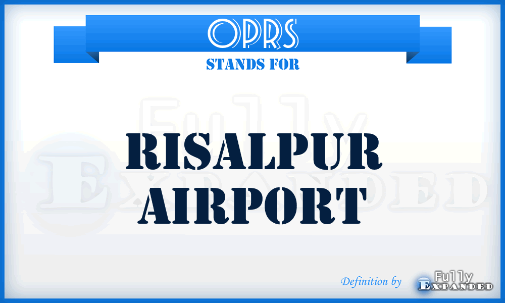 OPRS - Risalpur airport