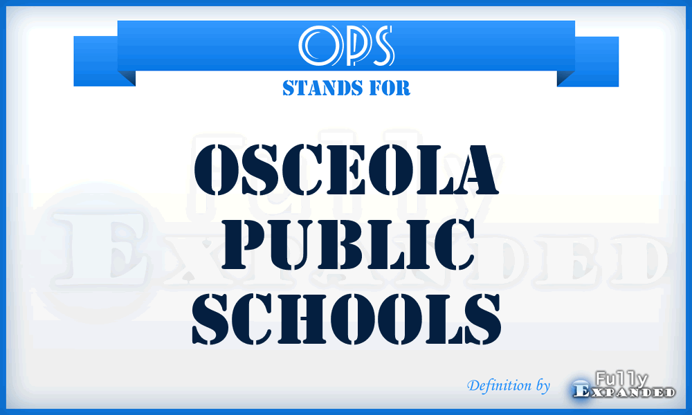 OPS - Osceola Public Schools