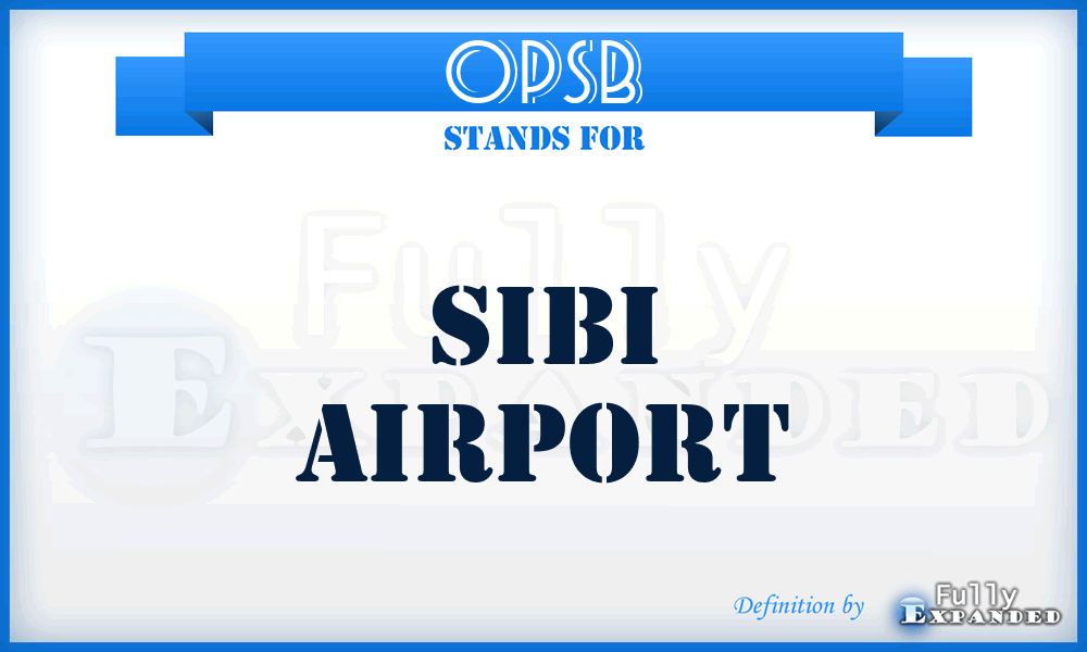 OPSB - Sibi airport