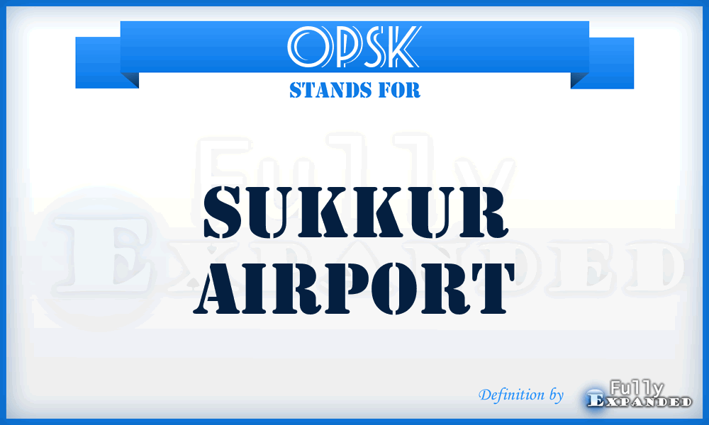 OPSK - Sukkur airport