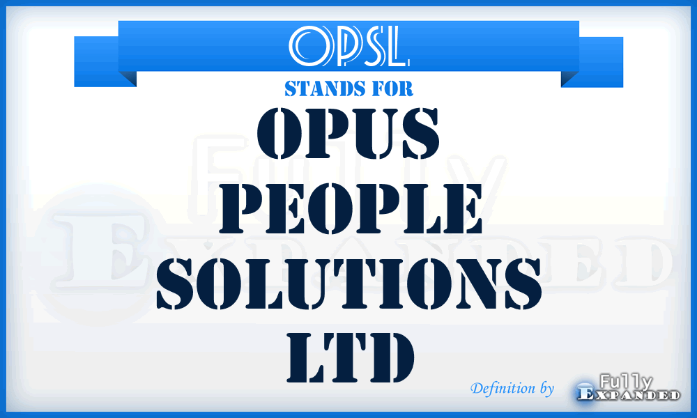 OPSL - Opus People Solutions Ltd