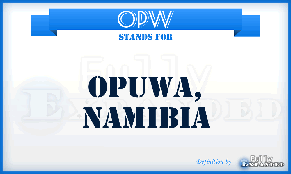 OPW - Opuwa, Namibia