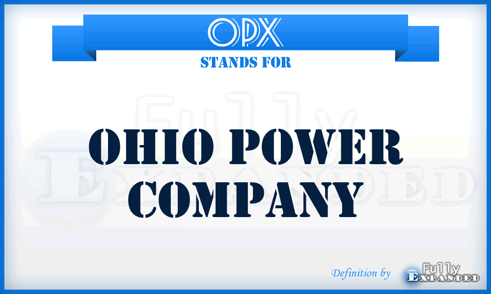 OPX - Ohio Power Company