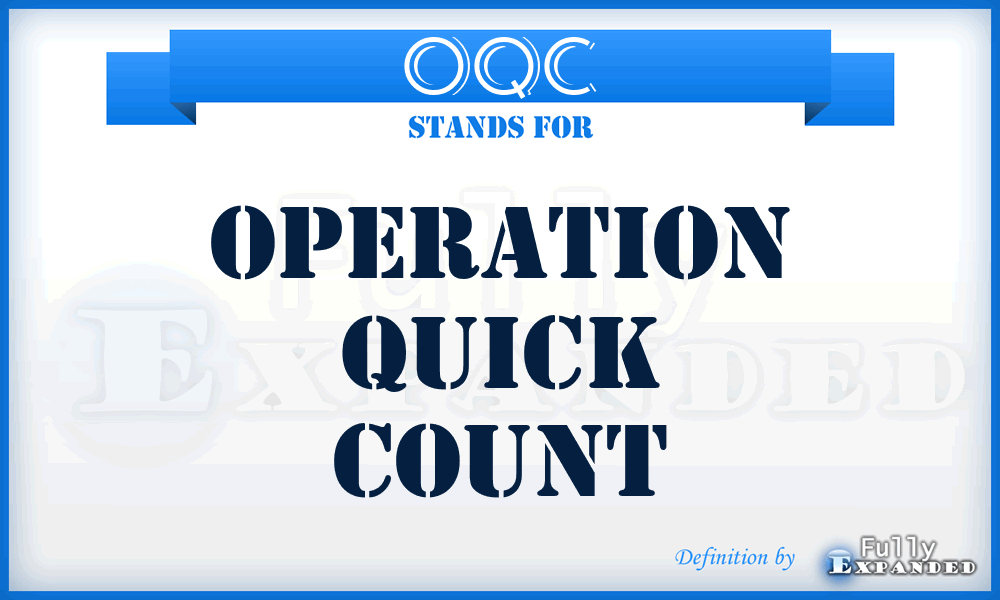 OQC - Operation Quick Count