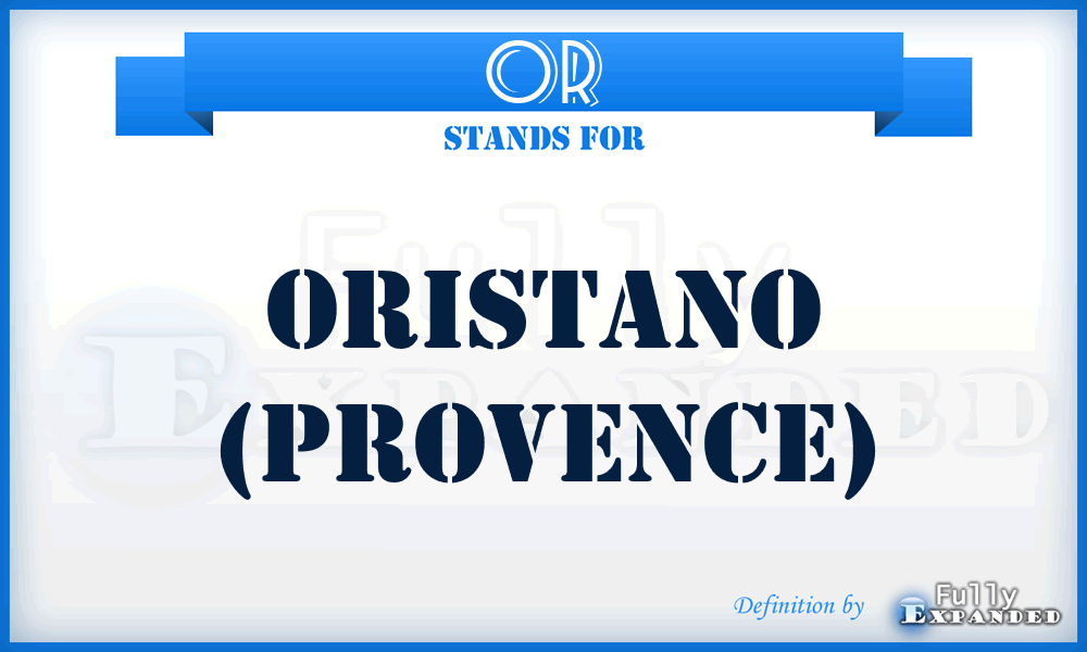 OR - Oristano (Provence)