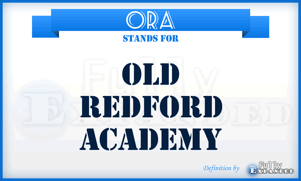 ORA - Old Redford Academy