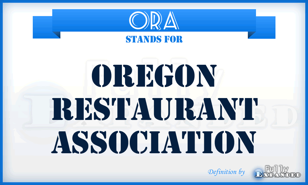 ORA - Oregon Restaurant Association